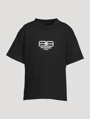 Kids Cotton T-Shirt With BB Paris Icon Logo