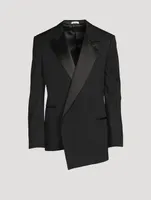 Wool Asymmetric Evening Jacket