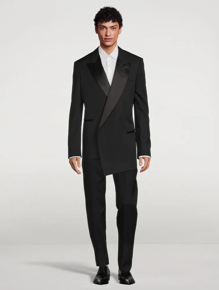 Wool Asymmetric Evening Jacket