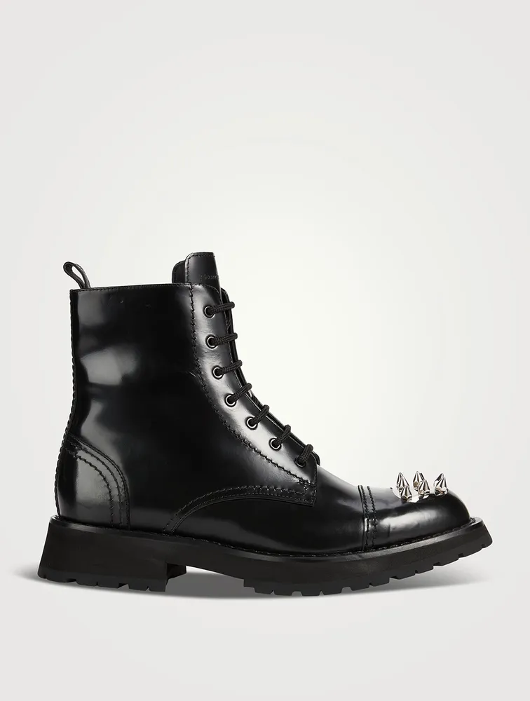 Punk Stud Leather Boots