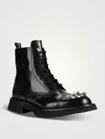 Punk Stud Leather Boots