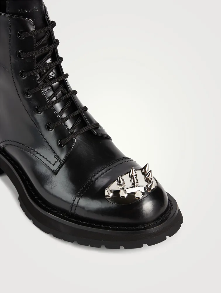 Punk Stud Leather Boots