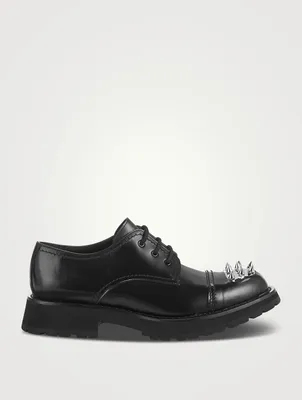 Punk Stud Leather Derby Shoes