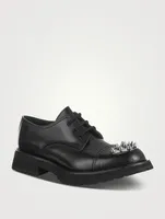 Punk Stud Leather Derby Shoes