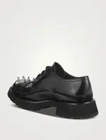 Punk Stud Leather Derby Shoes