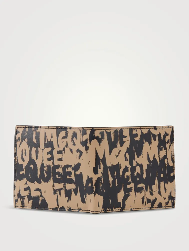 Graffiti Leather Billfold Wallet