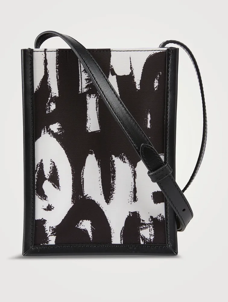 Alexander McQueen Edge Tote Bag Black/Off White, Tote