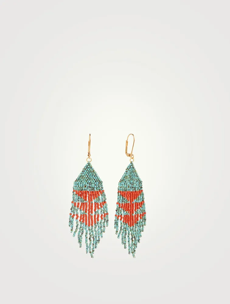 Beaded Drop Dangler Earrings