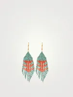 Beaded Drop Dangler Earrings