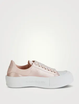 Deck Plimsoll Satin Sneakers