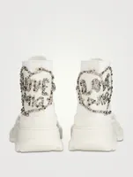Tread Canvas High Top Boots With Crystal Embellishment