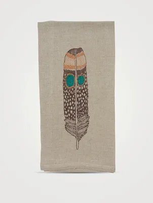 Owl Feather Tea Towel