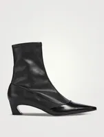 Faux Leather Ankle Boots