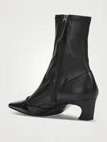 Faux Leather Ankle Boots