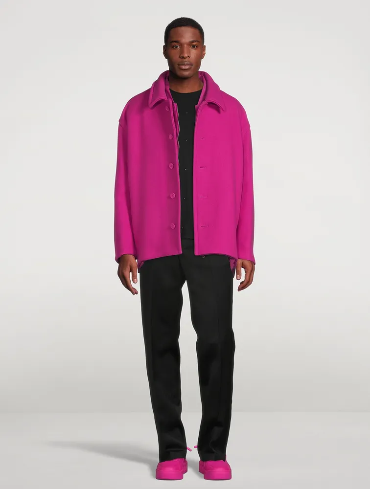 Wool Reversible Jacket With Inner Bomber