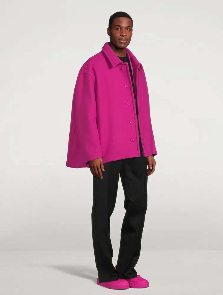 Wool Reversible Jacket With Inner Bomber