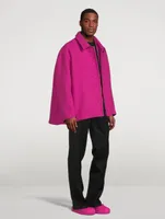 Wool Reversible Jacket With Inner Bomber