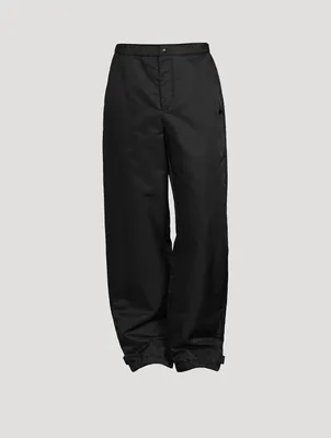 Nylon Cargo Pants With Stud Detail