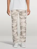 Cloudy Monogram Straight-Leg Jeans