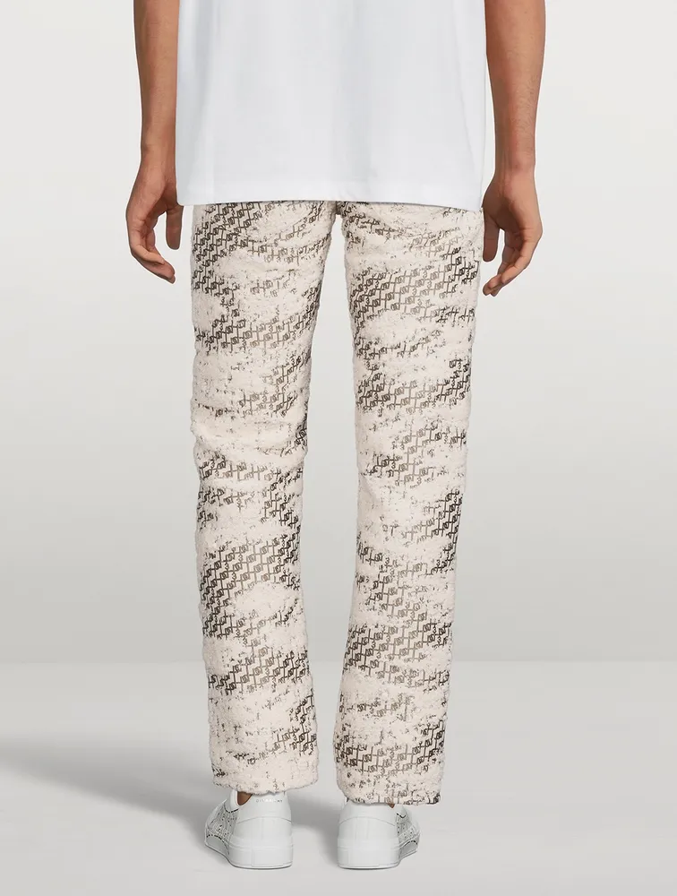 Cloudy Monogram Straight-Leg Jeans
