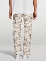 Cloudy Monogram Straight-Leg Jeans