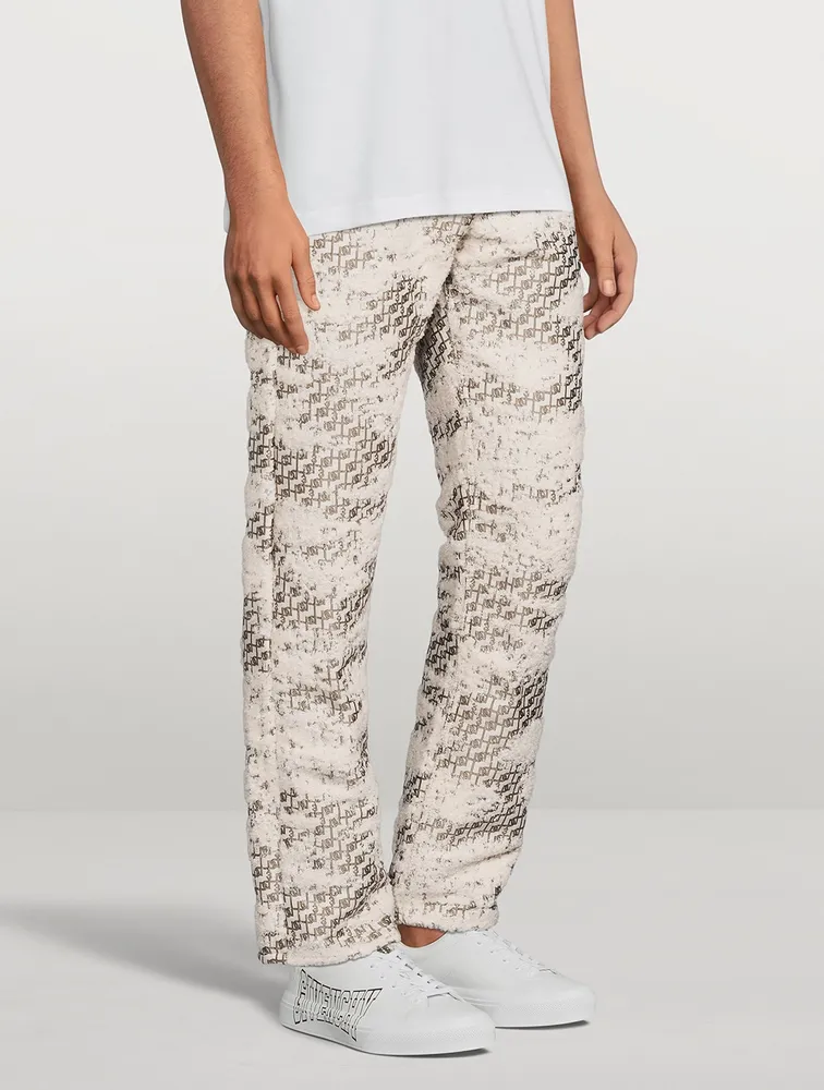 Cloudy Monogram Straight-Leg Jeans