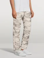 Cloudy Monogram Straight-Leg Jeans