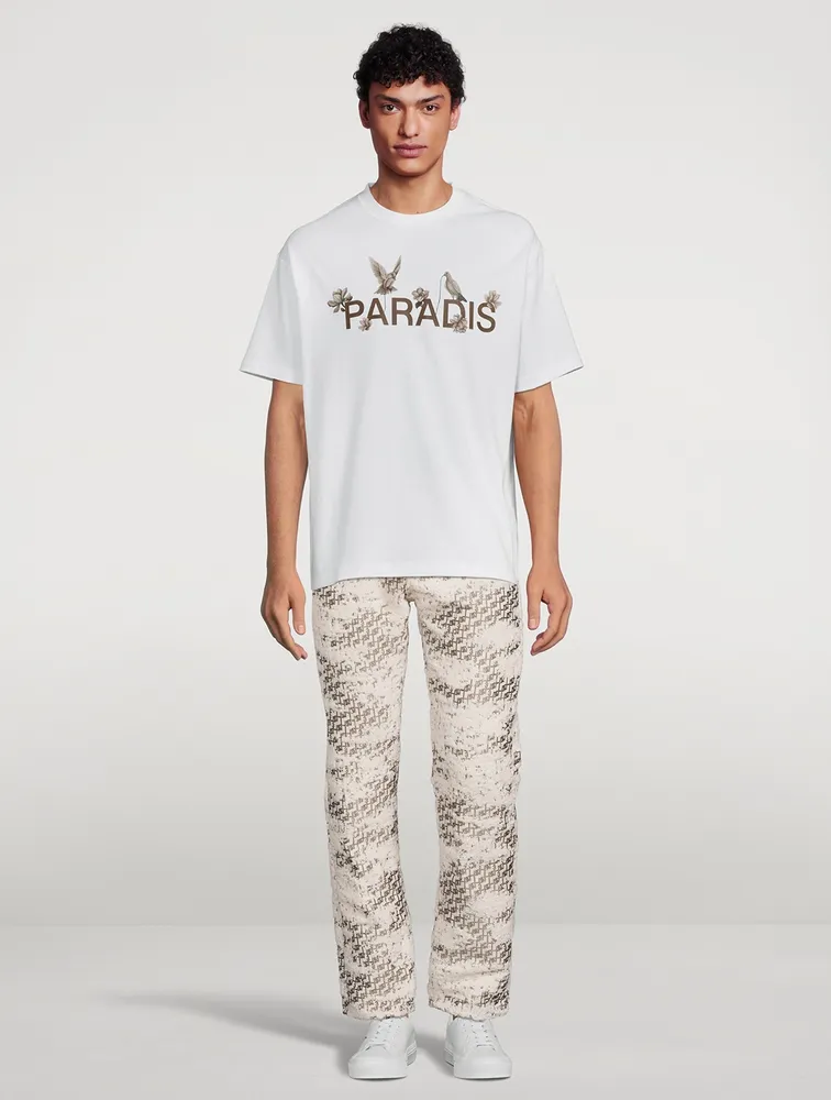 Cloudy Monogram Straight-Leg Jeans