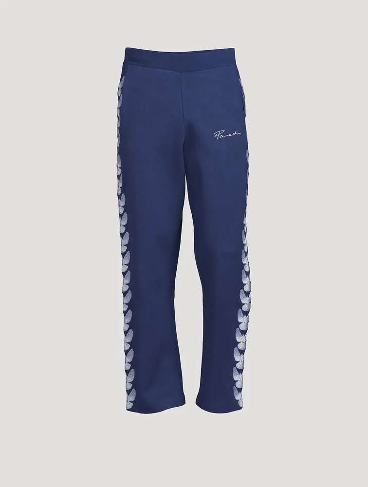 Embroidered Birds Sweatpants
