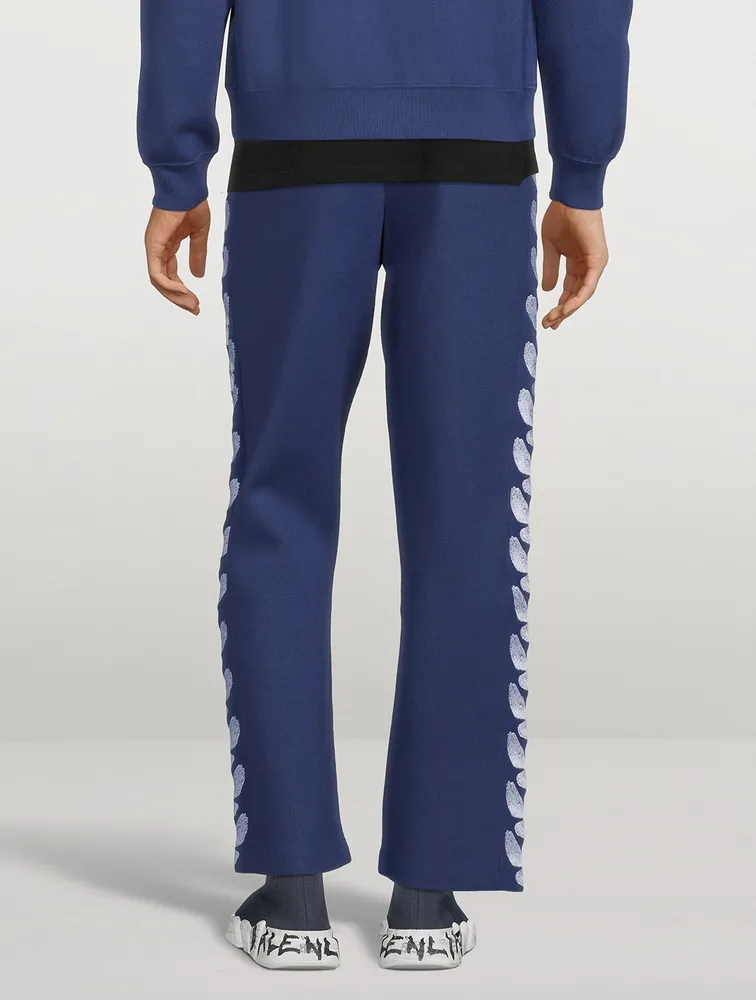 Embroidered Birds Sweatpants