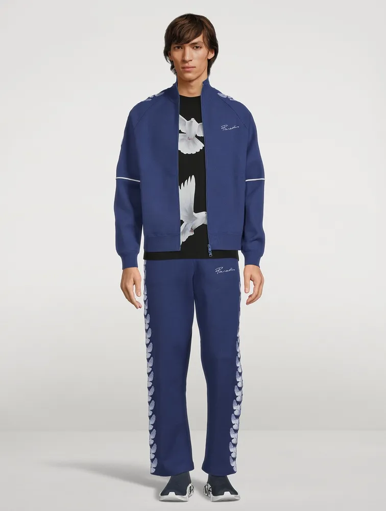 Embroidered Birds Sweatpants