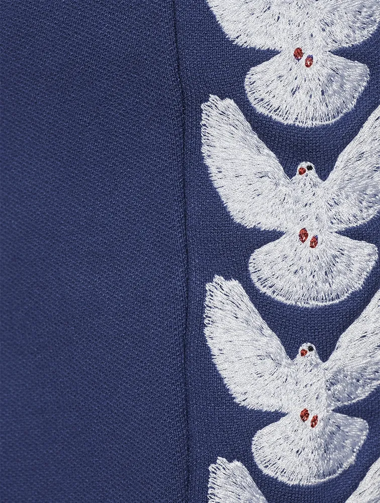 Embroidered Birds Sweatpants