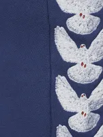 Embroidered Birds Sweatpants