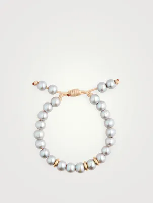 Beaded Bracelet With Pearl And 14K Gold
