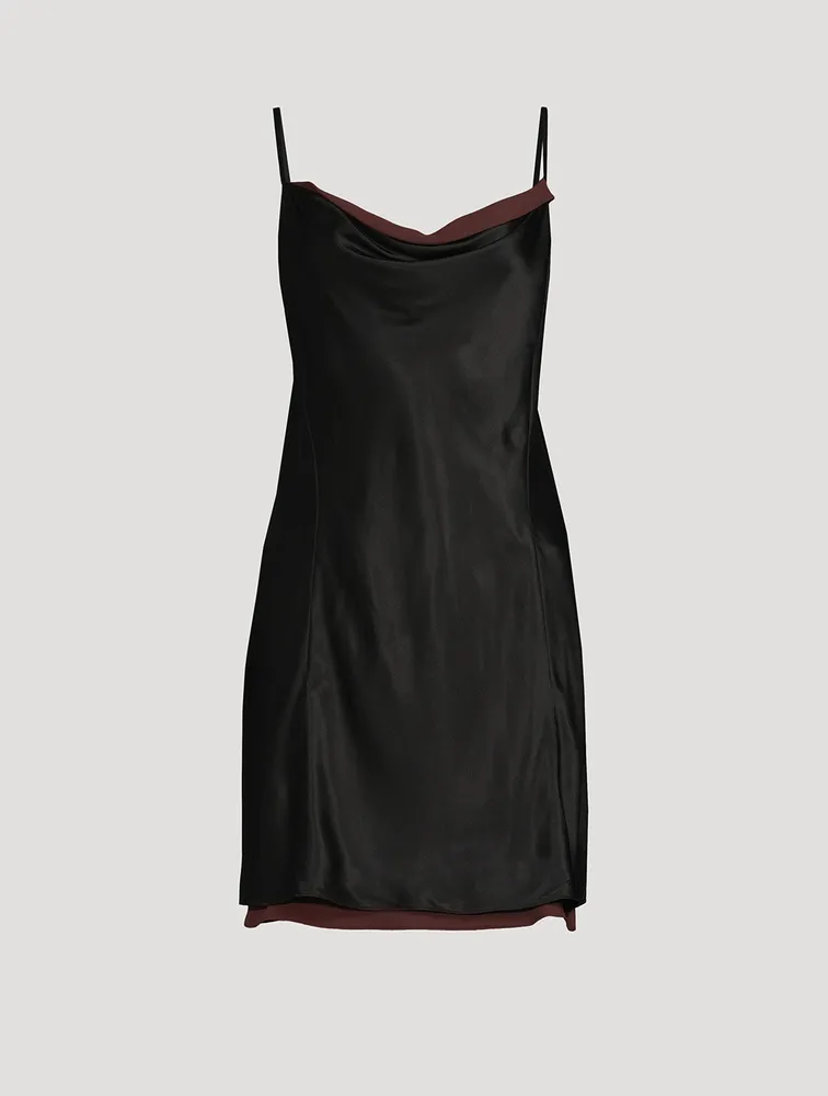 Bias-Cut Satin Slip Dress