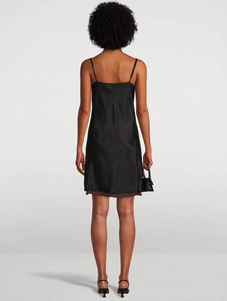 Bias-Cut Satin Slip Dress