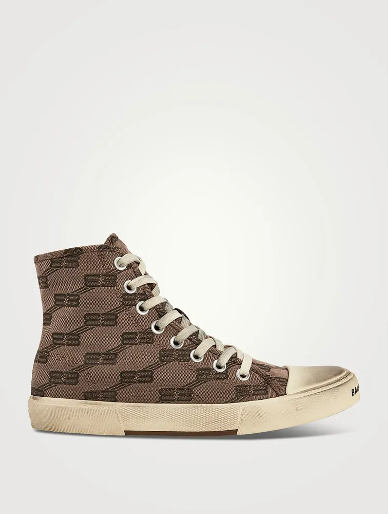 Paris BB Monogram Canvas High-Top Sneakers