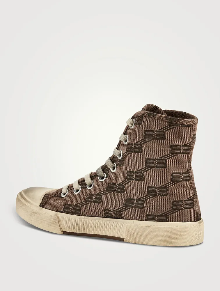 Paris BB Monogram Canvas High-Top Sneakers