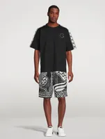 Silk Twill Jogging Shorts Bandana Print