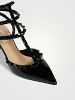 Rockstud Leather Ankle-Strap Pumps