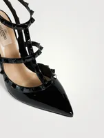 Rockstud Leather Ankle-Strap Pumps