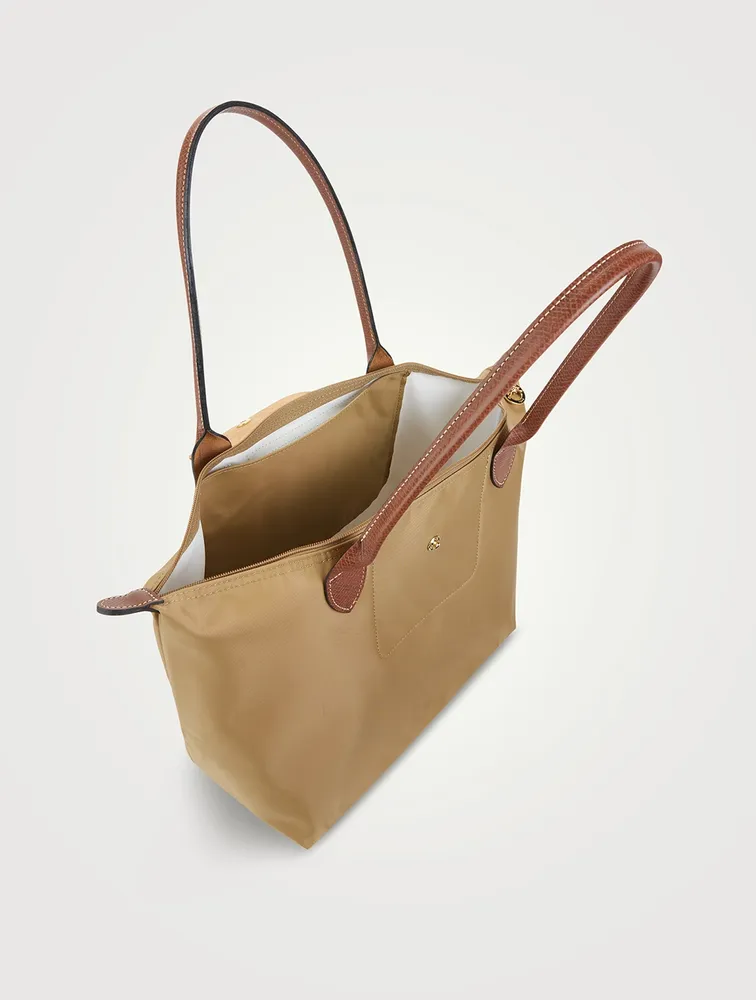 Longchamp `le Pliage Original` Small Top Handle Bag In Beige