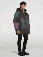Nylon Down Puffer Jacket With Hood