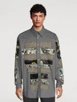 Sandros Cotton Patchwork Shirt