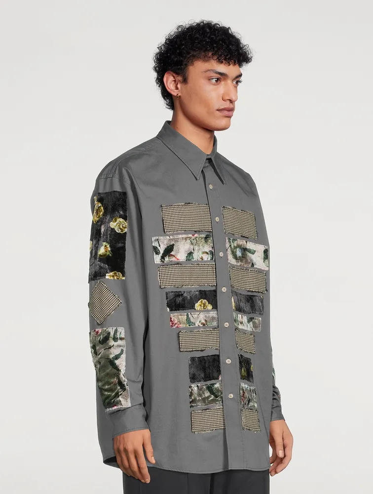 Sandros Cotton Patchwork Shirt