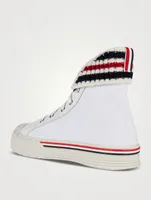 Canvas Tartan Collegiate High-Top Sneakers