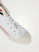 Canvas Tartan Collegiate High-Top Sneakers