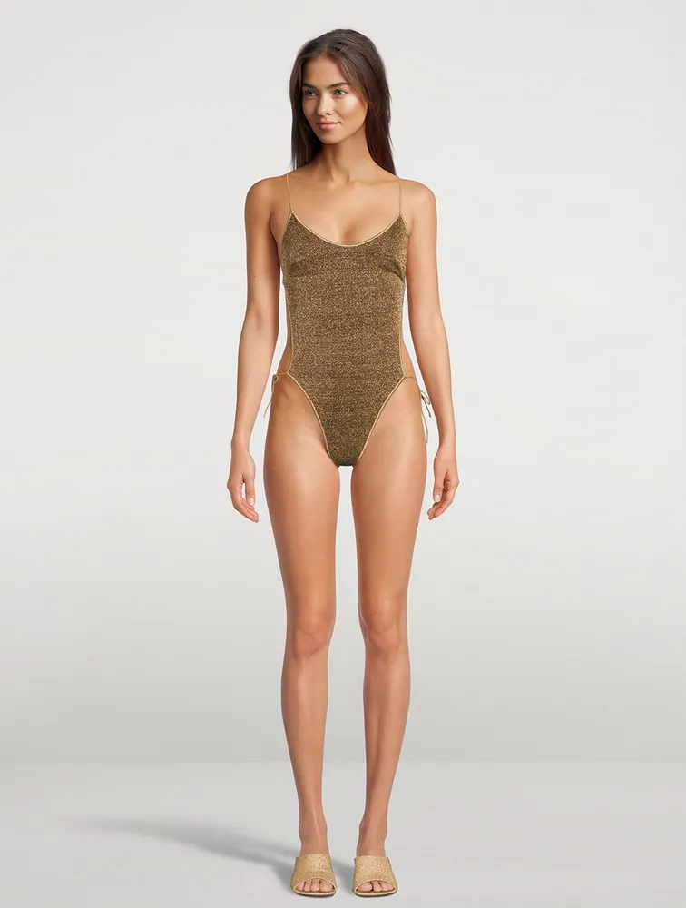 Lumière Lace-Up One-Piece Swimsuit