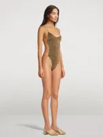 Lumière Lace-Up One-Piece Swimsuit