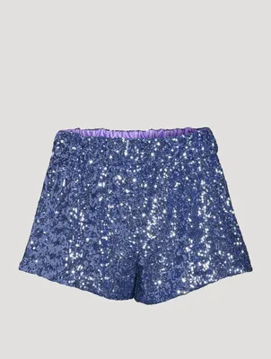 Sequin-Embellished Shorts